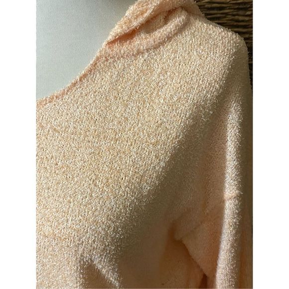 SO Women's Hooded Sweater Long Sleeve Pullover Crewneck Casual Orange Size Large - Picture 7 of 8